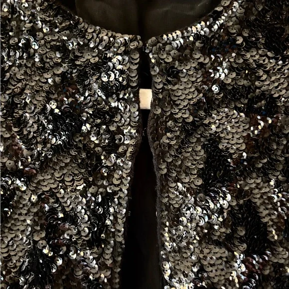 Unique Vintage Black Sequin Jacket - Picture 5 of 8
